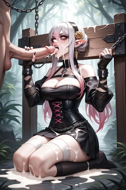 Cyborg Seductress Gives Mind-Blowing Blowjob in NSFW Hentai AI Picture