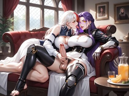 Cyborg Futanari in Naval Uniforms for Steamy Hentai Picture