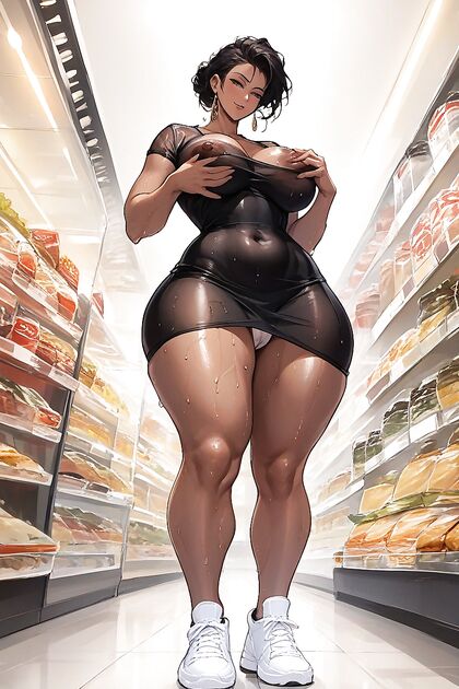 Grabbing Sweaty Boobs Through See-Through Clothes in steamy Hentai Picture