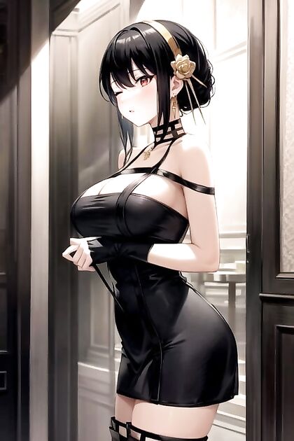 Yor Forger from Spy x Family Gives an  Blowjob in Third-Person Hentai Picture