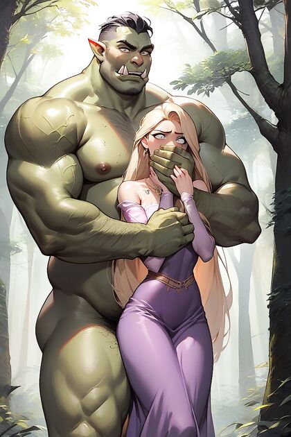 Woman Climaxes with Greenskin Man in steamy hentai Picture