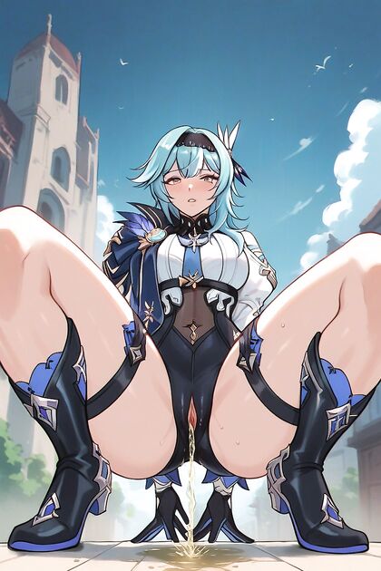 Embarrassed Front View Turned into Steamy Bottom-Up Hentai Picture