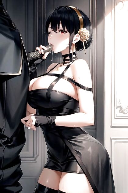Sweaty Mouth Agape Blowjob in Steamy Hentai Picture