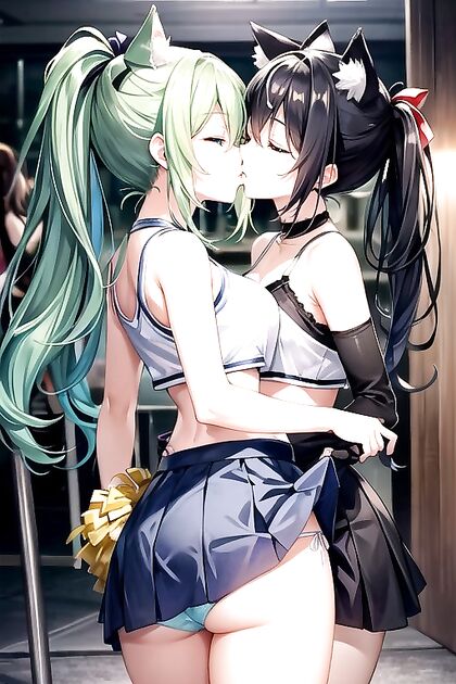 Cheerleader with Cat Ears Gets Pounded in the Ass for Steamy Hentai Fun