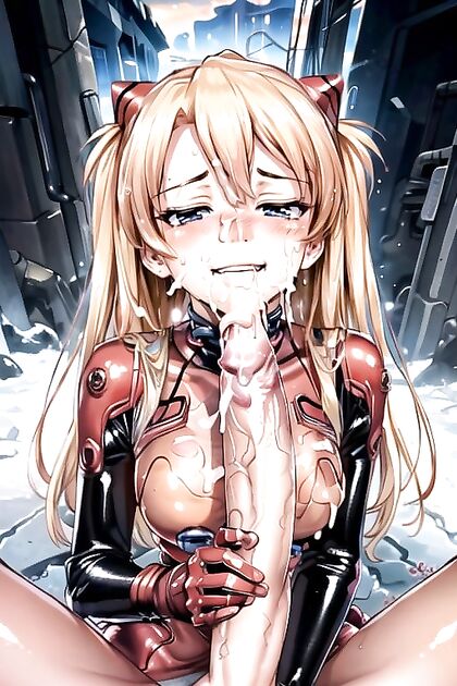 Asuka from Evangelion Strips Down in Vibrant Manga-Colored Hentai Picture