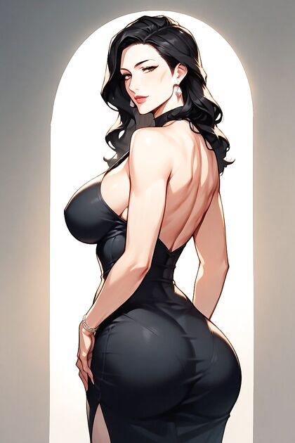 MILF with Massive Boobs and Tiny 18+ Waist in Seductive Hentai Picture
