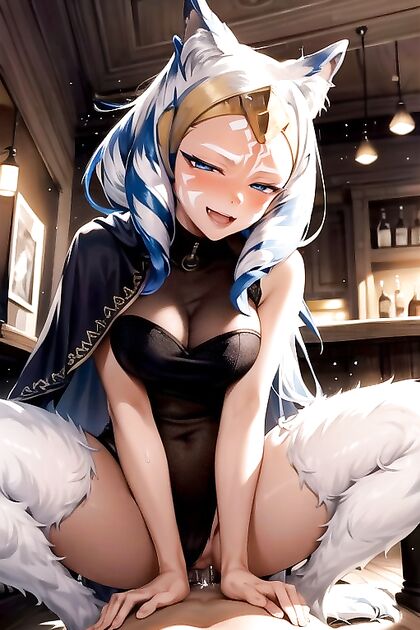 Skinny Girl 18+ Rides the Night at the Bar in WildCowGirl 18+ Hentai Picture