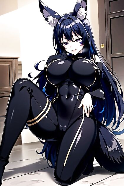 Delta from Eminence in Shadow Sucks Her Nipples in Full-Body Hentai Ecstasy