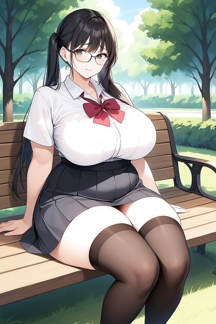 Cute Girl 18+ with Pigtails and Thigh-High Socks in Seductive Hentai Picture