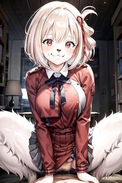 Chisato Nishikigi from Lycoris Recoil Stripped Down for Juicy Medium Breast Hentai Picture