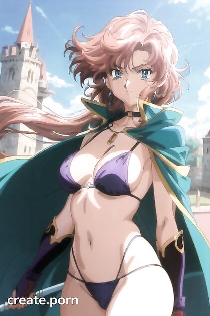 Blonde With Long Flowing Hair Wears Circlet for Steamy Hentai Picture