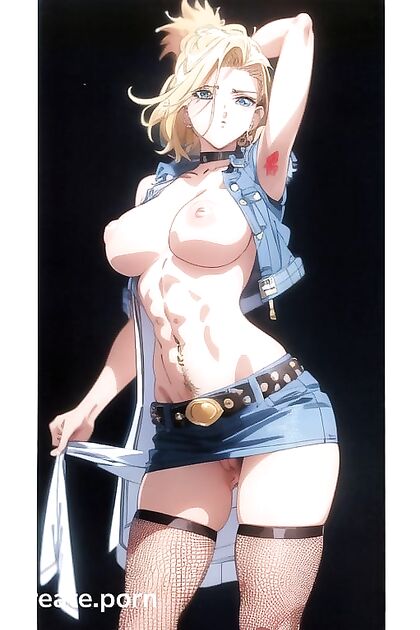 Open Jacket and Fishnet Stockings Tease in Seductive Hentai Picture