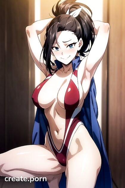 Big-Assed Beauty Squats Down for a Juicy Front-View Hentai Ai Hentai Image