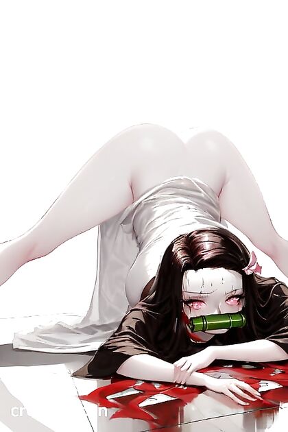 Nezuko from Demon Slayer in Sultry Jack O' Lantern Pose for Sweaty Hentai Pleasure