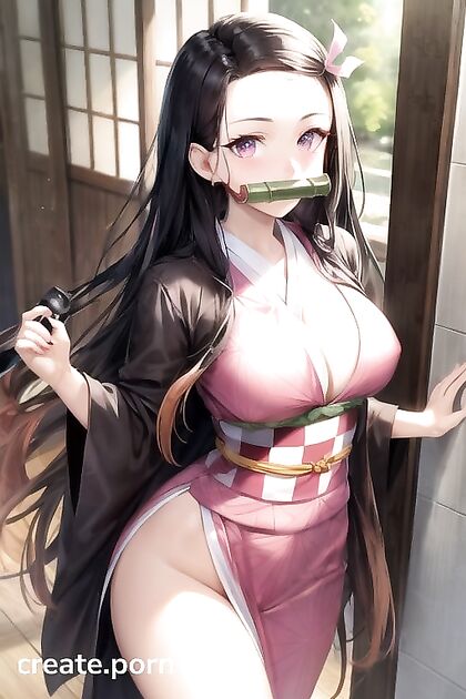 Nezuko from Demon Slayer Stars in  Hentai AI Picture