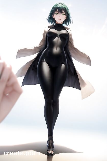 Fubuki from One Punch Man in a Spooky Jack O’Lantern Pose for Steamy Hentai Fun