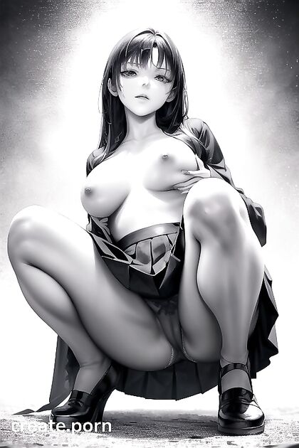 Squatted Down and Spread Wide for  Full-Body Hentai Pleasure