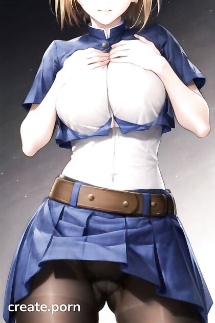 Squeezing Large Breasts in Intimate Close-Up Hentai Images