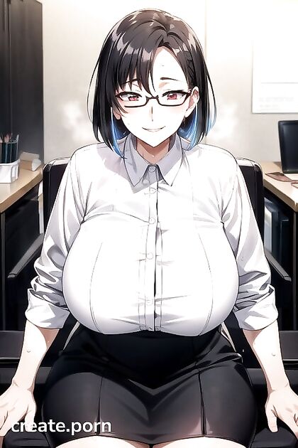 Beautiful Black-Haired Beauty with Perfect Anatomy in Hentai Ecstasy