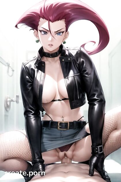 Lifted Skirt and Studded Belt – Armpit Hair Fetish in Hentai AI Porn