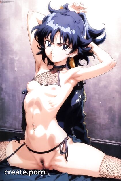Punk with Open Clothes and Fishnet Gloves in Steamy Hentai Images