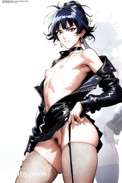 Topless Girl 18+ with Pubic Hair Wears Miniskirt in Steamy Hentai Image