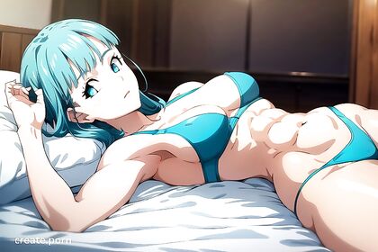 Luscious Large Breasts Glistening in Fit hentai Bliss