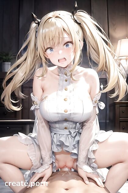 Blonde CowGirl 18+ with Pigtails Rides Wild in Hentai AI Picture