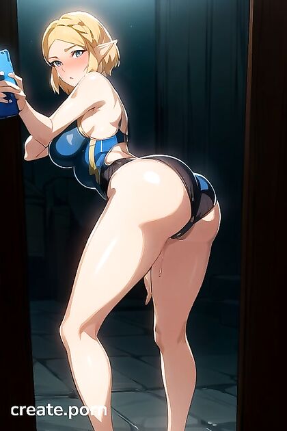 Blond Busty Beauty Lifts Her Skirt for Steamy hentai Fun