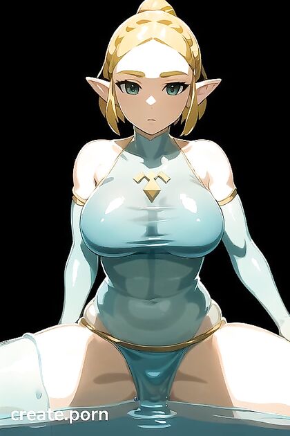 Zelda from The Legend of Zelda Gets Seduced by Slime in Busty Hentai Picture