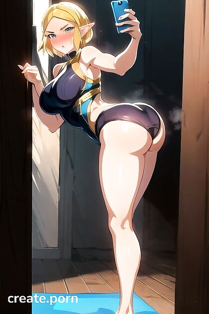 Short-Haired Chick with a Big Booty Blushes Through Steamy Hentai Images