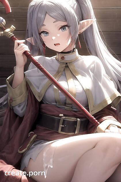 Frieren from Beyond Journey's End Gets Drenched in Sweat and Creampie hentai Picture