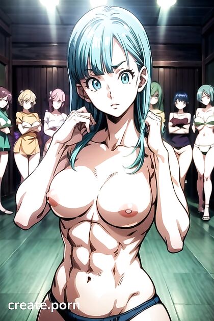 Muscular Men Pleasure Bulma in a Dragon Ball Z Harem Fantasty