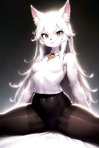 Furry Character Stares at Viewer While Spreading Legs in hentai Picture