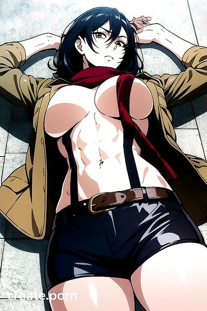 Muscular Stud Shows Off His Naked Body in Busty Hentai Picture