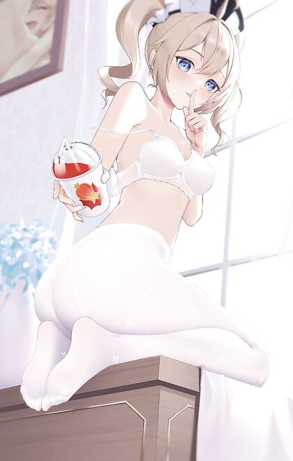 Busty Barbara in White Stockin XXX Pic - So Hot It Should Be Illegal!