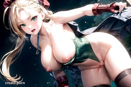 Cammy White Flexes Muscles in Ultra-Detailed Hentai AI Picture