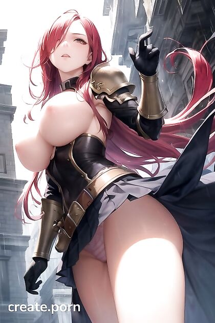 Massive Breasts and Mini Skirts in Bottom-Up Hentai Picture