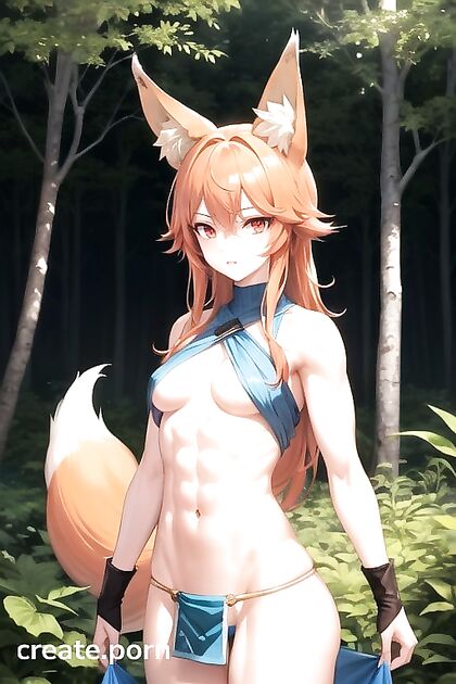 Muscular Ginger with Small Breasts in Steamy Hentai Picture