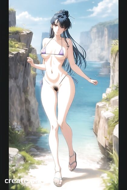 Lulu from Final Fantasy Seduces in a Tiny 18+ Micro Bikini Hentai Image
