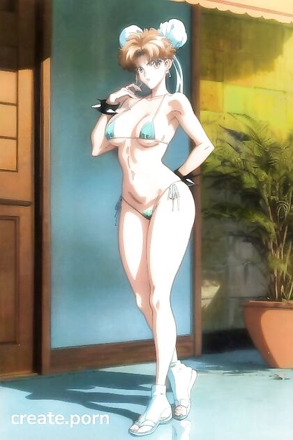 Chun Li from Street Fighter Gets Seductive in Solo Anime Style Hentai Picture