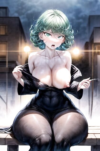 Huge-Chested Beauty Shows Off Her Straight Aims in Busty Hentai Picture