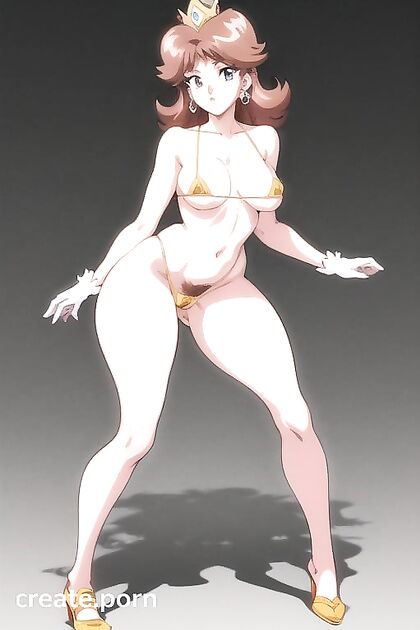 Daisy from Super Mario Gets Pleasured in Full-Body Hentai Picture