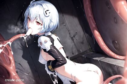 Cum-Filled Slime-covered Faces and Waisted Shots in Naughty Hentai Picture