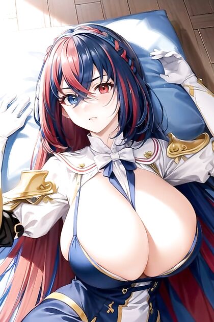 Mature Beauty Over 50 Lying Seductively in Bed for Hot Hentai Picture