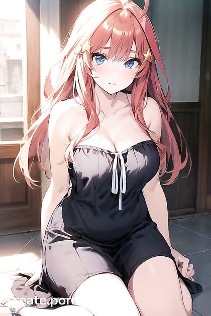 Itsuki Nakano from Gotoubun no Hanayome Kneels for Steamy Anime Hentai Pleasure