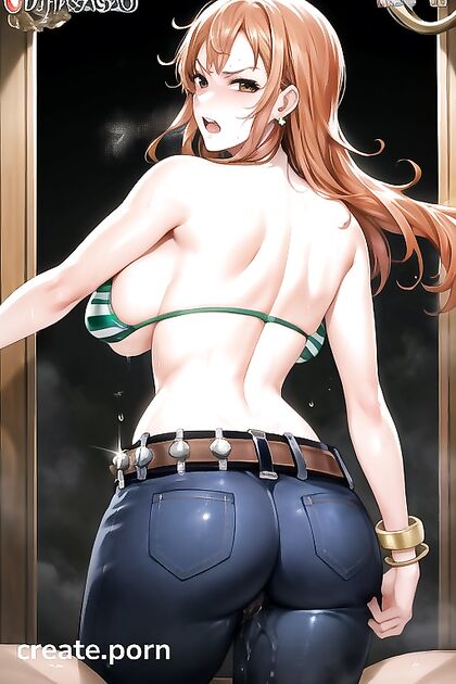 Sweaty Nami from One Piece Dominates as Your Horny Mistress in Hentai AI Picture