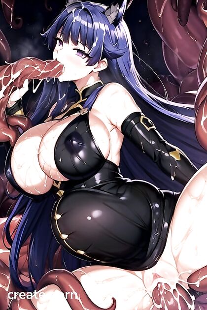 Delta from Eminence in Shadow Gets Pleasured by Tentacles in Sultry Hentai Image