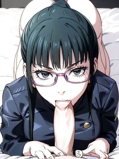 Maki Zenin Laid Out with Hands Bound for Juicy Hentai Pleasure
