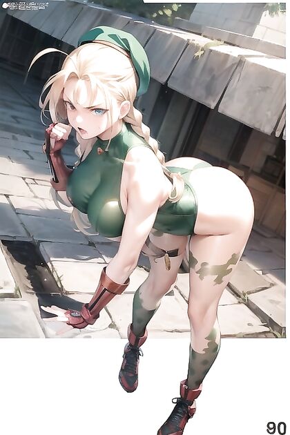 Cammy White's Exposed Thighs and Perfect Medium Ass in Steaming Hentai Picture